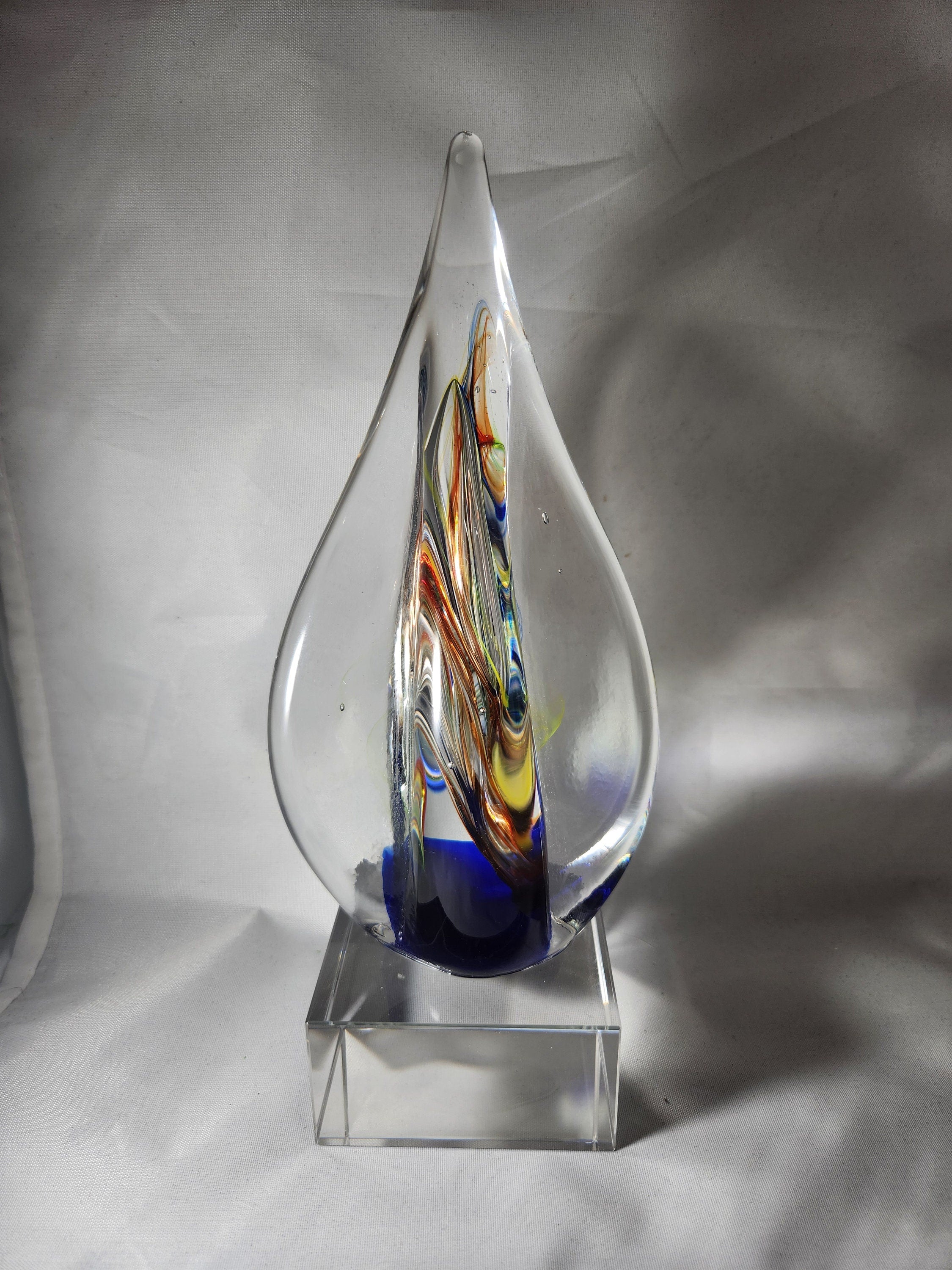 Art Glass Sculpture Engraved Recognition Award Professional Laser Personalized Gift Employee Appreciation Corporate Award Executive