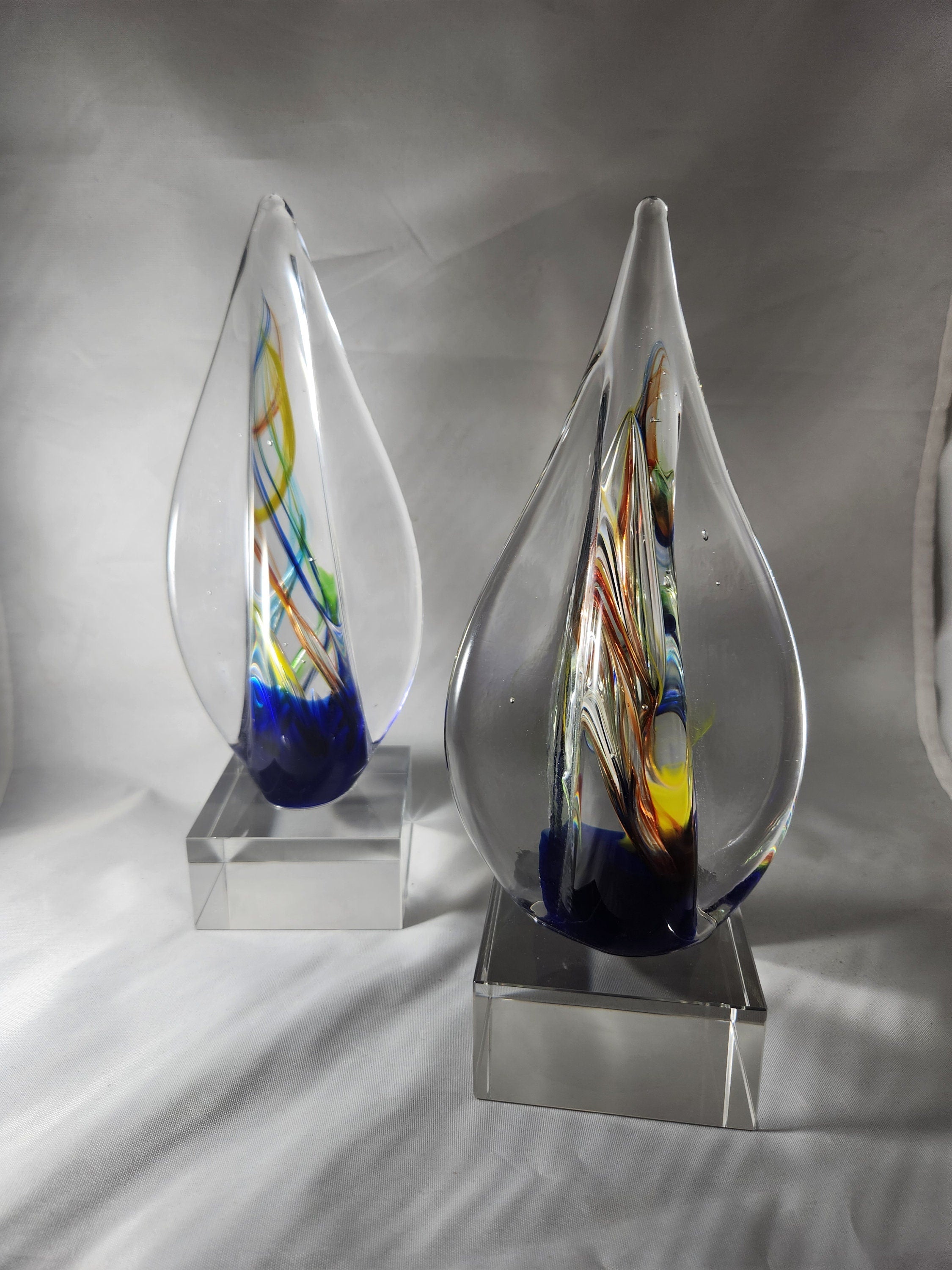 Art Glass Sculpture Engraved Recognition Award Professional Laser Personalized Gift Employee Appreciation Corporate Award Executive