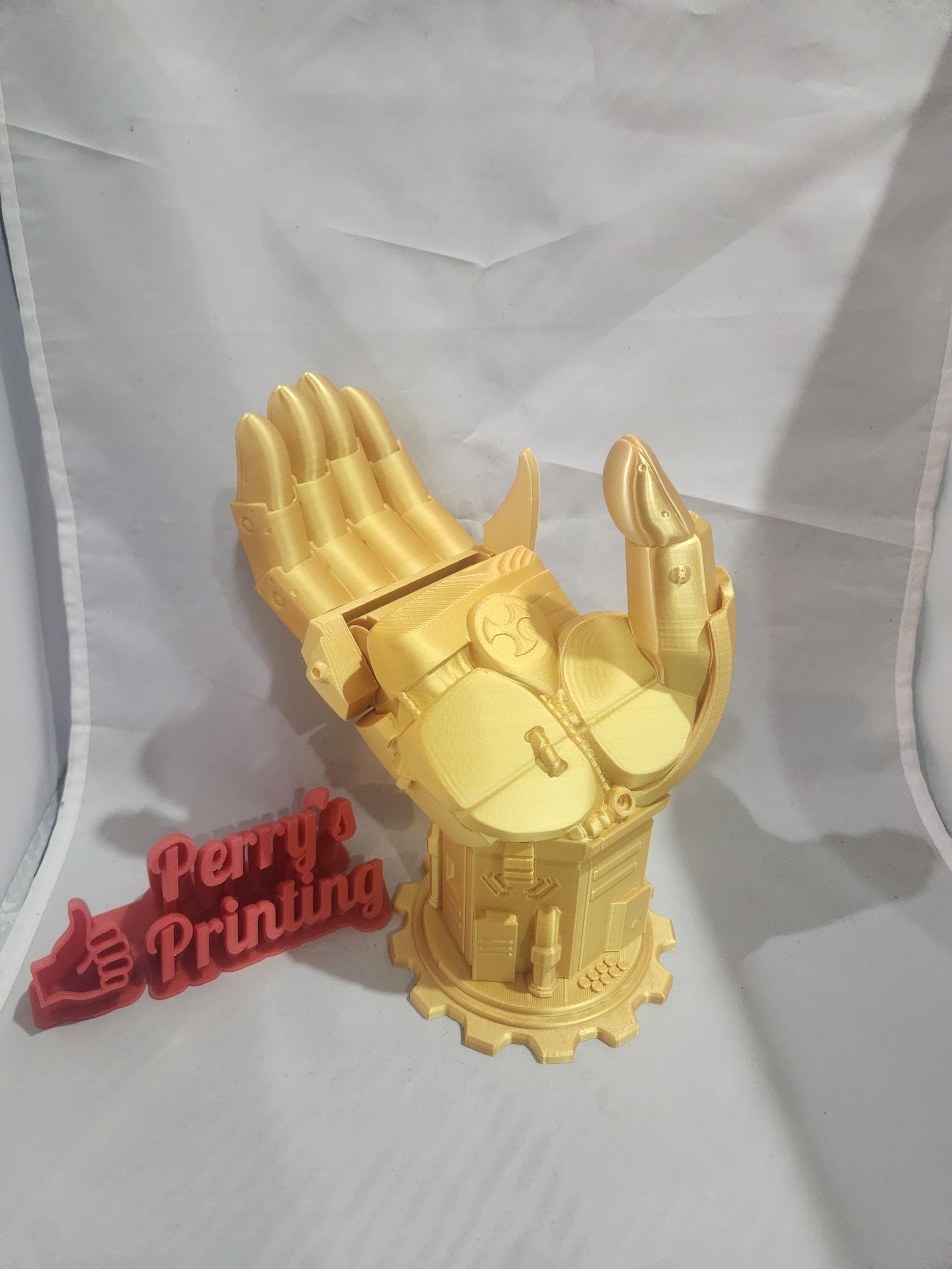 Robot Hand Controller Stand 3D Printed Holder for Xbox, PS5, Switch – Gaming Desk Accessory –Cyberpunk Robot – Futuristic Arm