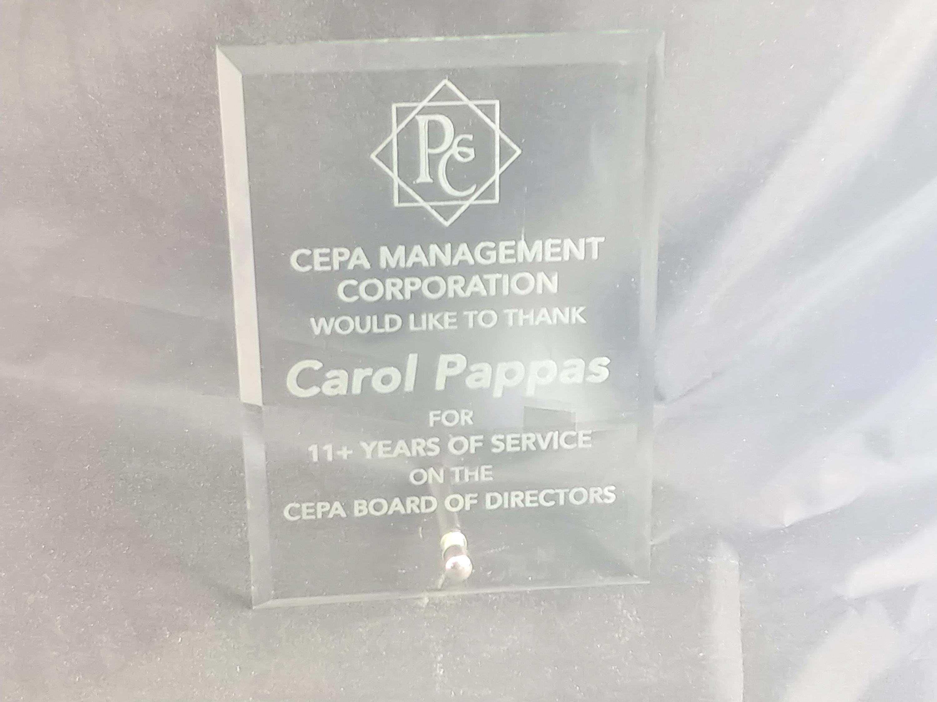 Elegant Clear Glass Award with Beveled Edge - Perfect for Recognition & Milestones - Beveled edge and silver plated easel post