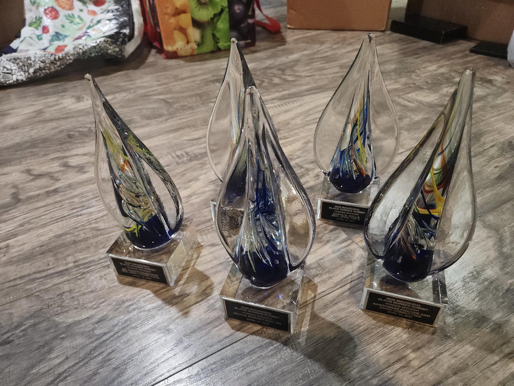 Art Glass Sculpture Engraved Recognition Award Professional Laser Personalized Gift Employee Appreciation Corporate Award Executive