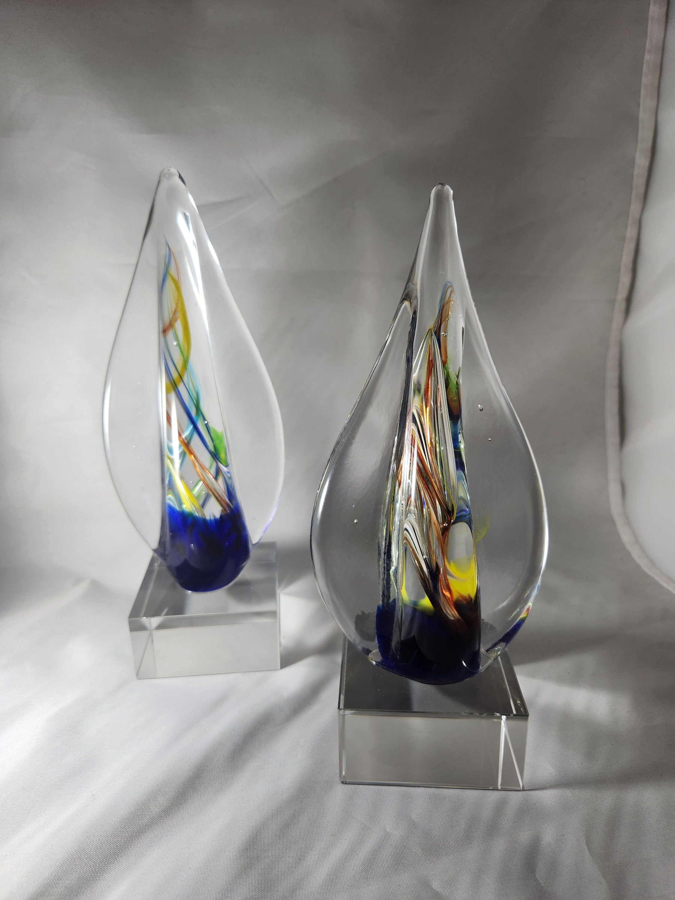 Art Glass Sculpture Engraved Recognition Award Professional Laser Personalized Gift Employee Appreciation Corporate Award Executive