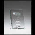Elegant Clear Glass Award with Beveled Edge - Perfect for Recognition & Milestones - Beveled edge and silver plated easel post